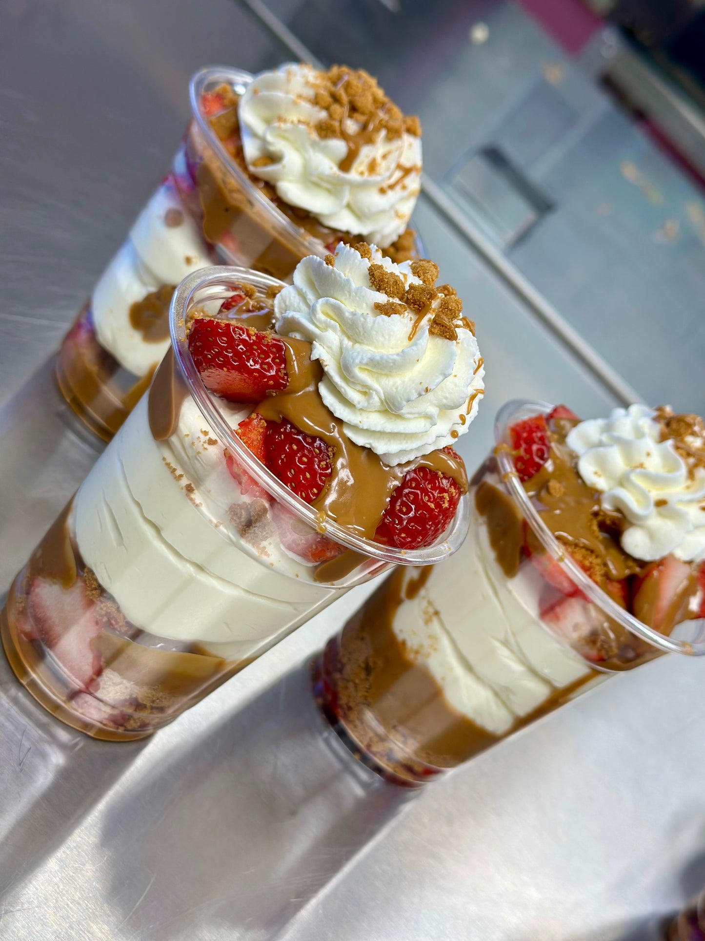 Biscoff Strawberry Cheesecake Cups