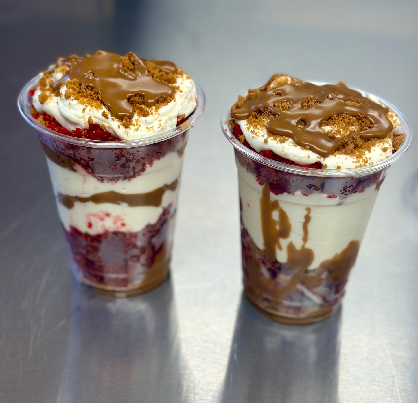 Red Velvet Cookie Butter Cheesecake Cup