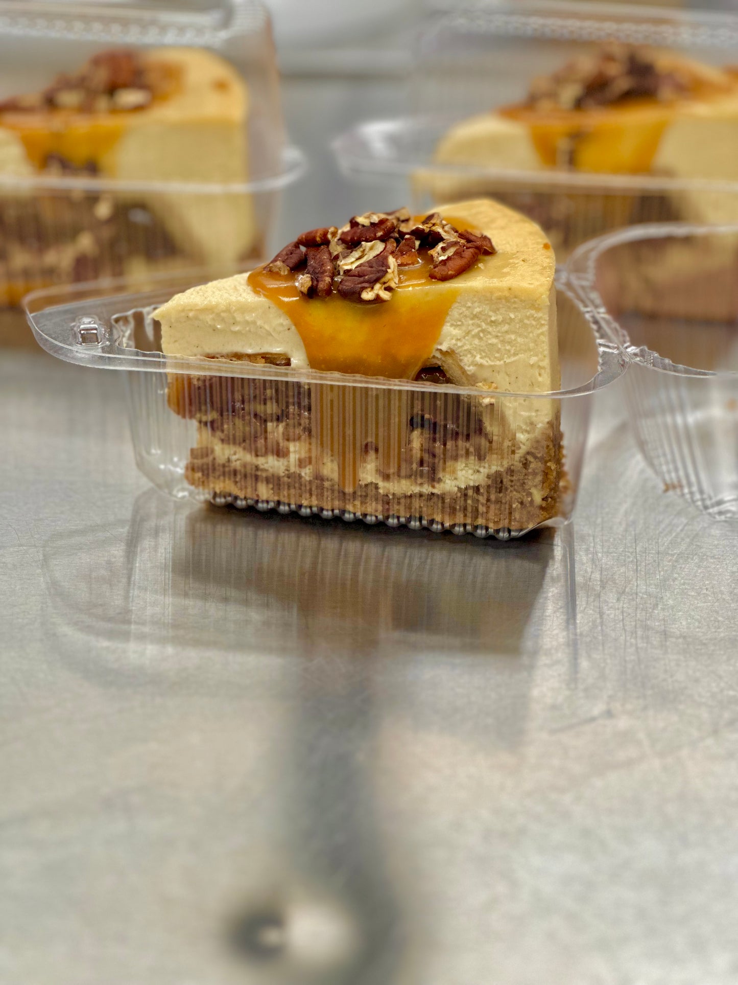 Pecan Pie Stuffed Cheesecake Slice