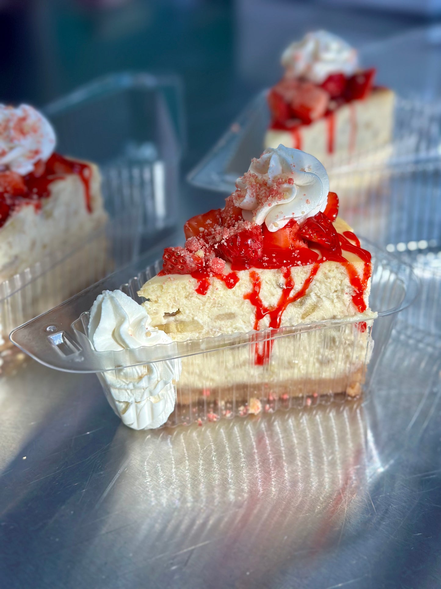Strawberry Banana Cheesecake Slice