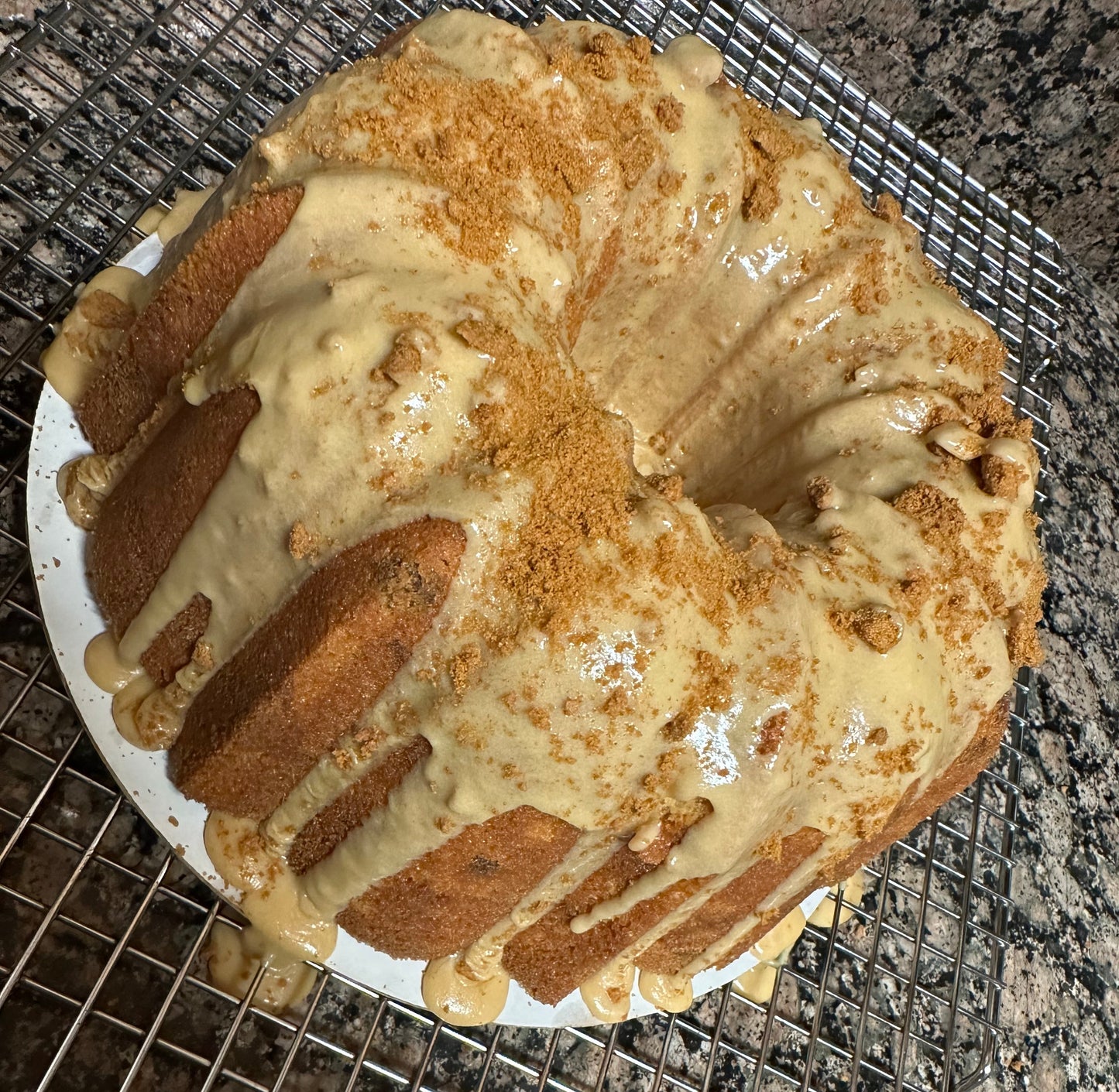Cookie Butter Pound Cake Slice
