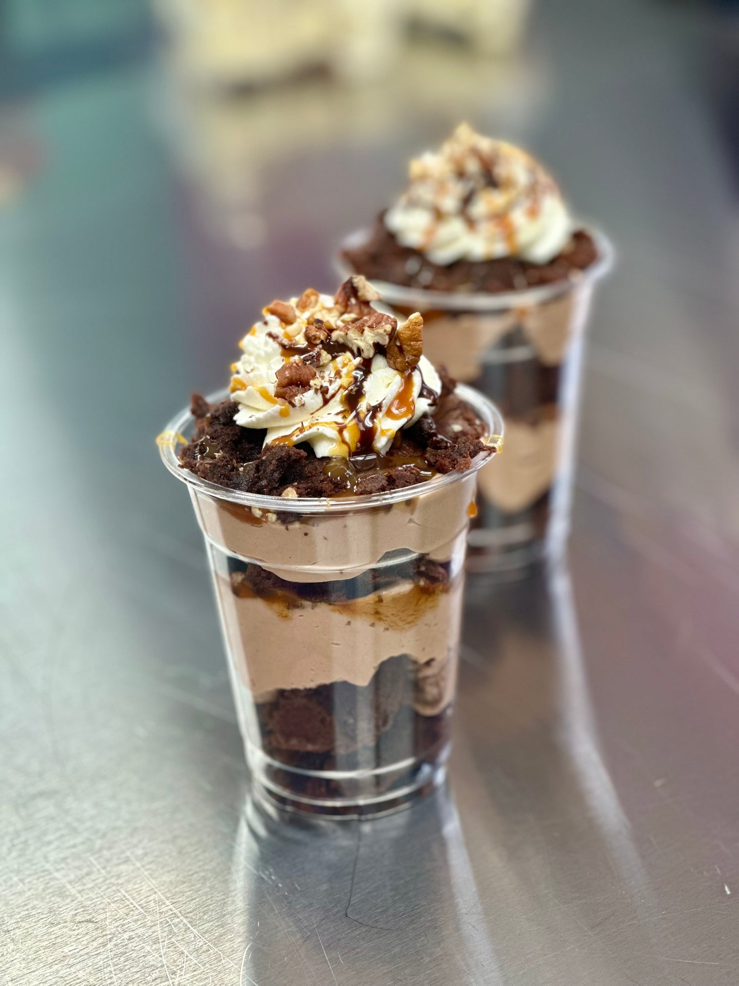 Brownie Chocolate Cheesecake Turtle cup