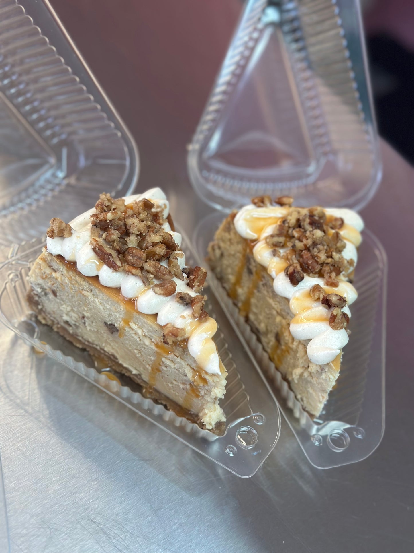 Butter Pecan Cheesecake Slice