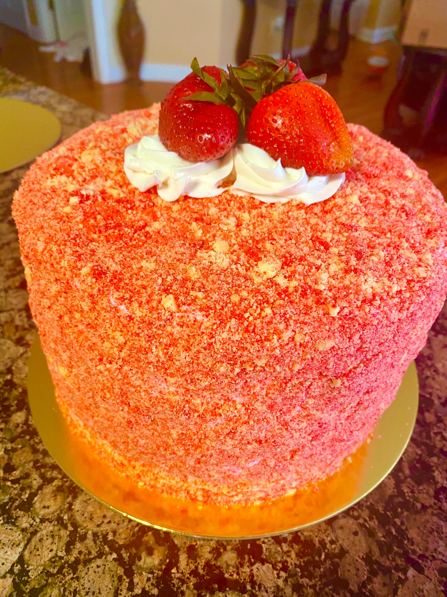 Strawberry Crunch Cake