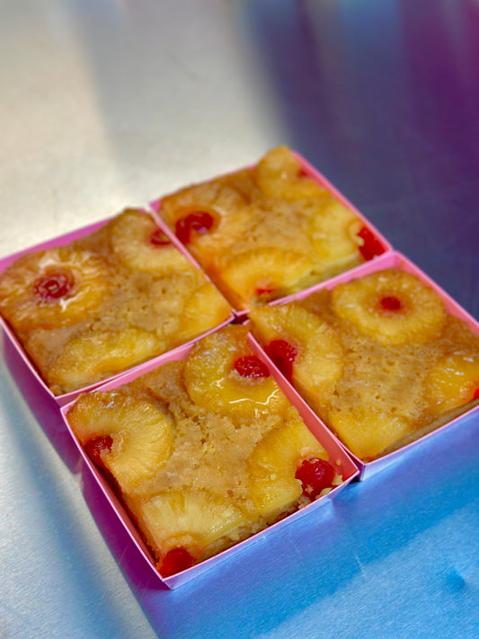 Pineapple upside cake square
