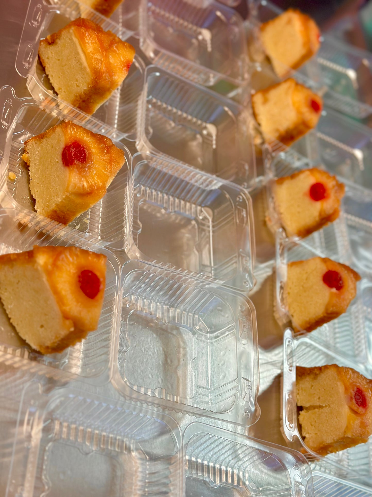 Pineapple Upside down Pound Cake Slice