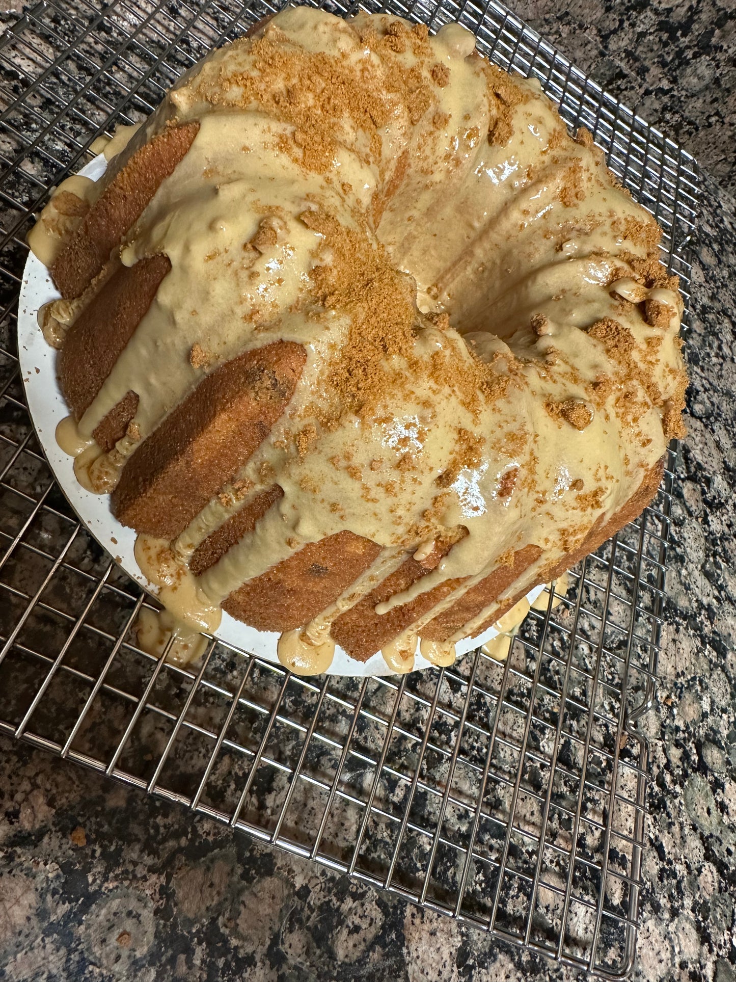 Cookie Butter Pound Cake Slice