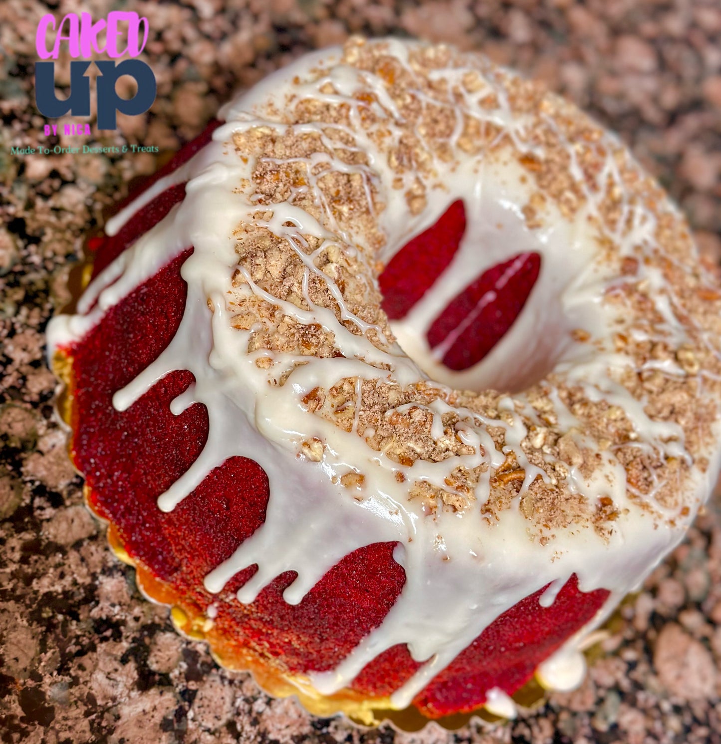 Red Velvet Poundcake Slice